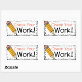 Leraar Grading Papers Student Art Leraar Art Gra Rechthoekige Sticker (Vel)