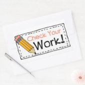 Leraar Grading Papers Student Art Leraar Art Gra Rechthoekige Sticker (Envelop)