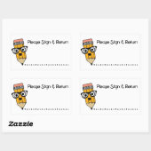 Leraar Grading Papers Student Art Leraar Art Gra Rechthoekige Sticker (Vel)