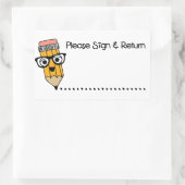 Leraar Grading Papers Student Art Leraar Art Gra Rechthoekige Sticker (Tas)