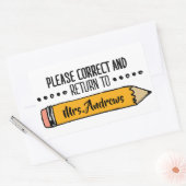Leraar Grading Papers Student Art Leraar Art Gra Rechthoekige Sticker (Envelop)