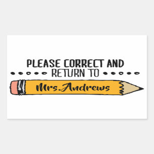 Leraar Grading Papers Student Art Leraar Art Gra Rechthoekige Sticker