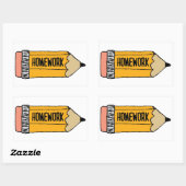 Leraar Grading Papers Student Art Leraar Art Gra Rechthoekige Sticker (Vel)