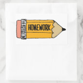 Leraar Grading Papers Student Art Leraar Art Gra Rechthoekige Sticker (Tas)