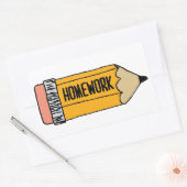 Leraar Grading Papers Student Art Leraar Art Gra Rechthoekige Sticker (Envelop)