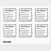 Leraar Grading Papers Student Art Leraar Art Gra Vierkante Sticker (Vel)