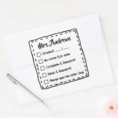 Leraar Grading Papers Student Art Leraar Art Gra Vierkante Sticker (Envelop)