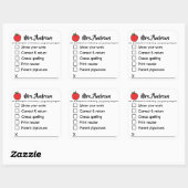 Leraar Grading Papers Student Art Leraar Art Gra Vierkante Sticker (Vel)