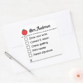 Leraar Grading Papers Student Art Leraar Art Gra Vierkante Sticker (Envelop)