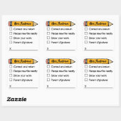 Leraar Grading Papers Student Art Leraar Art Gra Vierkante Sticker (Vel)