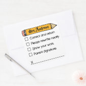 Leraar Grading Papers Student Art Leraar Art Gra Vierkante Sticker (Envelop)