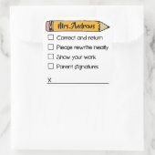 Leraar Grading Papers Student Art Leraar Art Gra Vierkante Sticker (Tas)