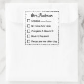 Leraar Grading Papers Student Art Leraar Art Gra Vierkante Sticker (Tas)