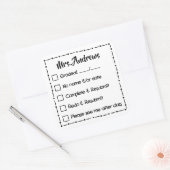 Leraar Grading Papers Student Art Leraar Art Gra Vierkante Sticker (Envelop)