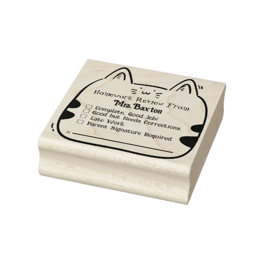 Leraar Grading Rubber Stamp Leuke Kat Huiswerk Rubberstempel (Stempel)