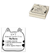 Leraar Grading Rubber Stamp Leuke Kat Huiswerk Rubberstempel (Gestempeld)