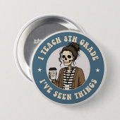 Leraar Grappig Skelet 8e Klas Ronde Button 7,6 Cm (Voorkant /achterkant)
