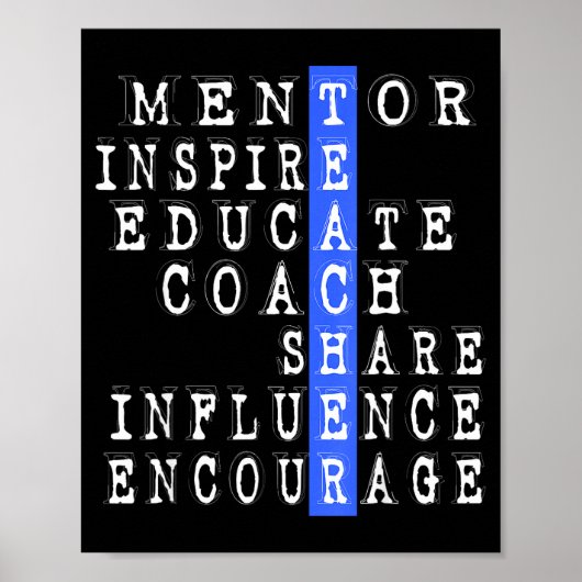 Leraar Grappige Mentor Coach Cadeau Voor Schoolper Poster (Voorkant)
