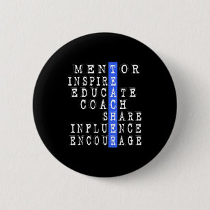 Leraar Grappige Mentor Coach Cadeau Voor Schoolper Ronde Button 5,7 Cm