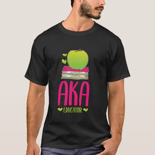 Leraar Green Apple AKA Educator School Studenten S T-shirt (Voorkant)