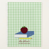Leraar Groen en Wit Gingham Planner (Voorkant)