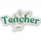 Leraar Groene Blad Sticker (Voorkant)