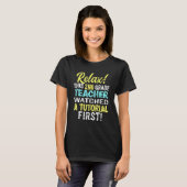 Leraar groep 4 bekijkt tutorials 1e dag terug naar t-shirt (Voorkant volledig)