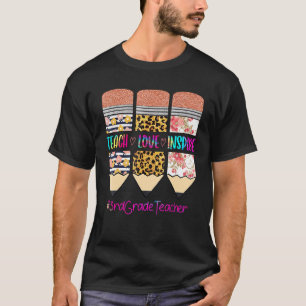 Leraar Groep 5 Leer Liefde Inspireren Potlood Luip T-shirt