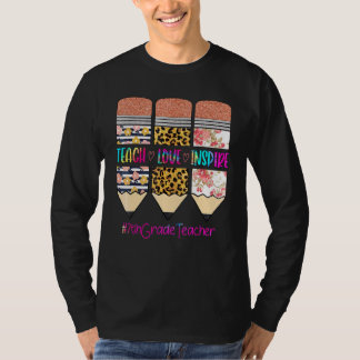 Leraar Groep 5 Leer Liefde Inspireren Potlood Luip T-shirt
