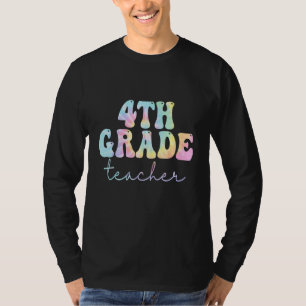 Leraar groep 6 Retro Groovy Vintage Eerste Dag O T-shirt
