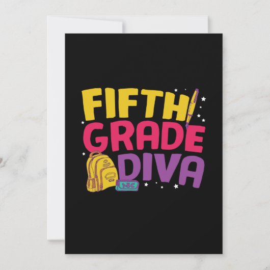 Leraar Groep 7 Vijfde Klas Diva Kaart (Voorkant)