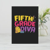 Leraar Groep 7 Vijfde Klas Diva Kaart (Staand voorkant)