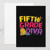 Leraar Groep 7 Vijfde Klas Diva Kaart (Voorkant / Achterkant)