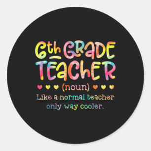 Leraar Groep 8 Grappige Definitie Terug Naar Schoo Ronde Sticker