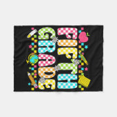 Leraar Groovy van de vijfde klas teruggeblokt Fleece Deken (Voorkant (Horizontaal))