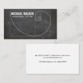 Leraar | Gulden Snede Visitekaartje (Voorkant / Achterkant)