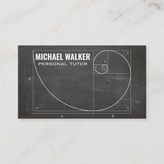 Leraar | Gulden Snede Visitekaartje (Voorkant)