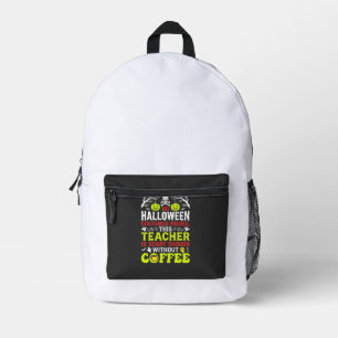 Leraar Halloween Eng Genoeg Koffie Ontwerp_1 Bedrukte Rugzak