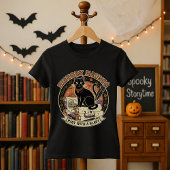 Leraar Halloween Geschiedenis Haunts Cat & Scroll T-shirt