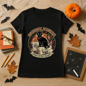 Leraar Halloween Geschiedenis Haunts Cat & Scroll T-shirt
