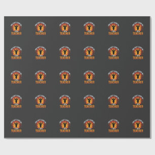 Leraar Halloween Griezelige Geest Leraar Ontwerp_1 Cadeaupapier