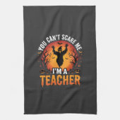 Leraar Halloween Griezelige Geest Leraar Ontwerp_1 Theedoek (Verticaal)
