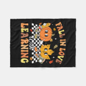 Leraar Halloween Herfst Verliefd Op Leren Dank Fleece Deken (Voorkant (Horizontaal))