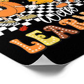 Leraar Halloween Herfst Verliefd Op Leren Dank Poster (Hoek)