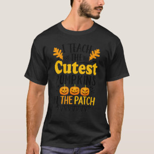 Leraar Halloween leerde ik de beste pompoenen in T T-shirt