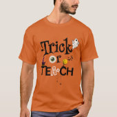 Leraar Halloween Shirten | Trick of Teach T-shirt (Voorkant)