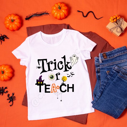 Leraar Halloween Shirten | Trick of Teach T-shirt