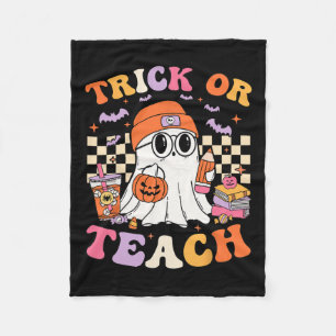 Leraar Halloween truc of leer Schattigee spookkoff Fleece Deken