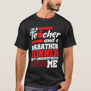 Leraar Halve Marathon Runner Running Funny First R T-shirt