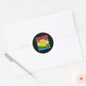 Leraar Happy Smile Face - basisschool Teach Ronde Sticker (Envelop)